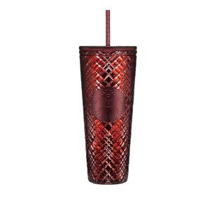NEW Starbucks 2022 Jeweled Holiday Cold Cup in Merlot